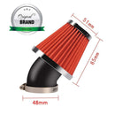 NIBBI RACING PARTS High Performance Elbow Air Filter 48mm Motorcycle Replacement