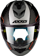 AXXIS FULL FACE / COBRA CARBON Black/Grey - Double D Ring Helmet