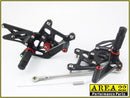 2008-2012 Honda CBR250R Area 22 Adjustable Rear Sets Footpegs Black Rearsets
