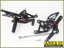 2008-2012 Honda CBR250R Area 22 Adjustable Rear Sets Footpegs Black Rearsets