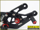 2004-2007 Honda CBR1000RR Area 22 Adjustable Rear Sets Footpegs Black Rearsets