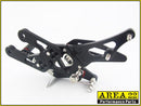 2004-2007 Honda CBR1000RR Area 22 Adjustable Rear Sets Footpegs Black Rearsets
