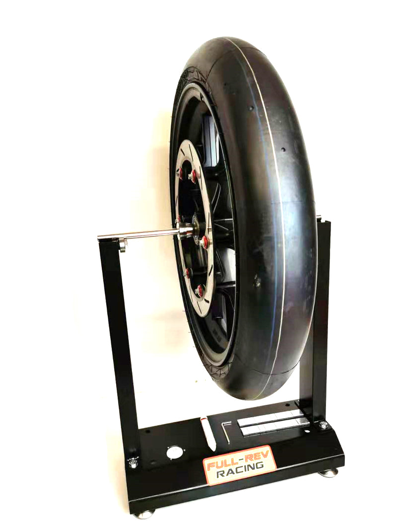 FULL-REV RACING Pro Motorcycle Wheel Balance Stand-Black