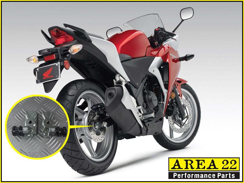Area 22 CNC Swingarm Spools For Honda CBR250R CBR300R Grey