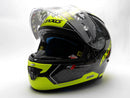 AXXIS FULL FACE / COBRA CARBON Yellow - Double D Ring Helmet