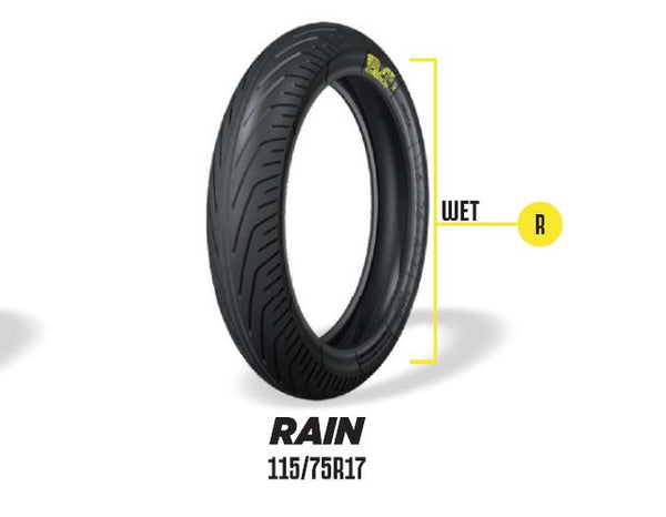 PMT Wet 17" 115/75R17  Rear Tyre