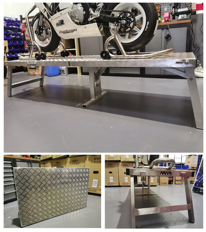 MMI Motorcycle Folding Aluminium Race Track Day Bench Table