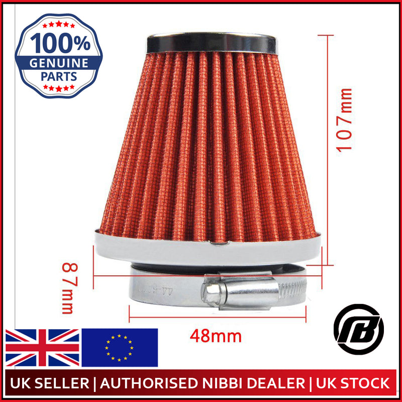 NIBBI RACING PARTS High Performance Air Filter 48mm Motorcycle Replacement