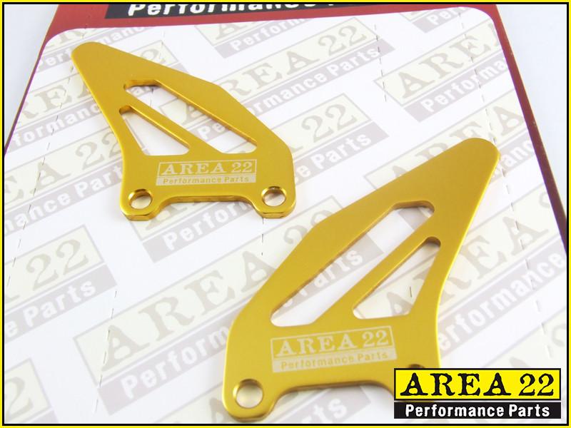 Area 22 Performance Rearsets Spare Aluminium Heel Guard Plates Gold