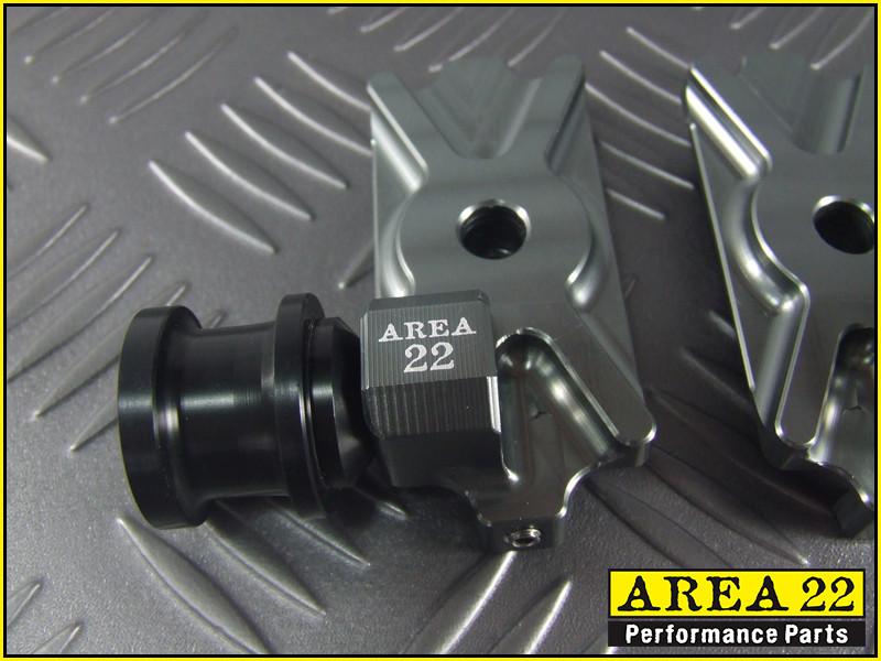 Area 22 CNC Swingarm Spools For Honda CBR250R CBR300R -  Grey