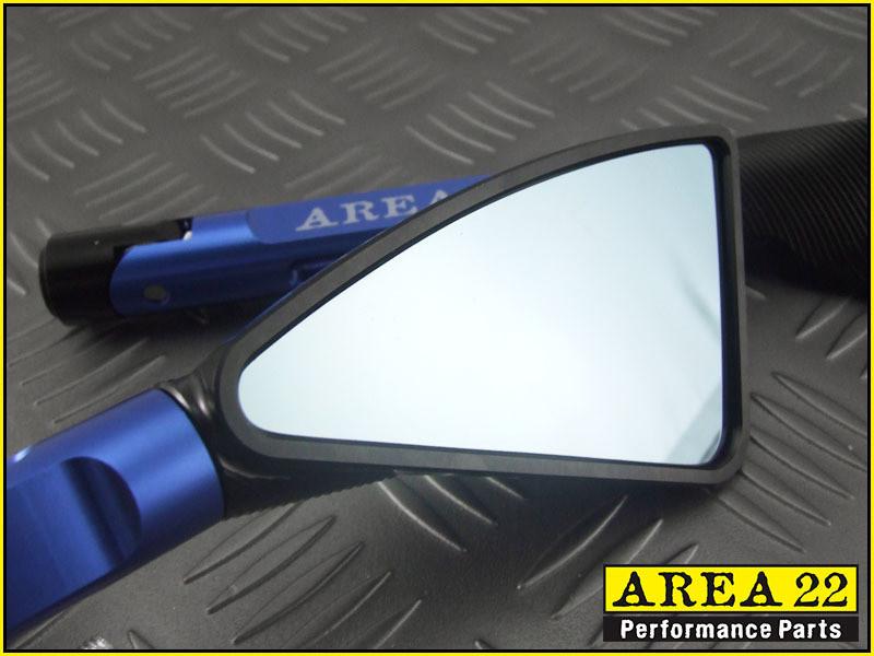 Area 22 Honda MSX125 Grom CNC Aluminium Motorcycle Mirrors Blue