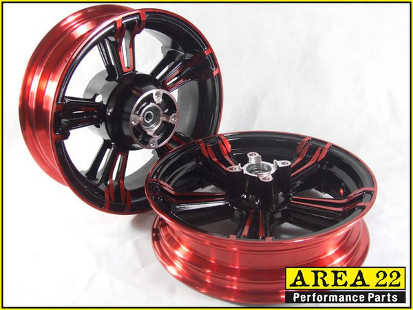 Area 22 - 2014 2015 Honda MSX125 Grom Type 2 Custom Wide Mag Wheels Rims Red