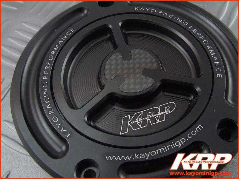 KRP-CNC Aluminium Keyless Fuel Cap with Carbon Fiber -Black for Kayo MiniGP MR150 MR250