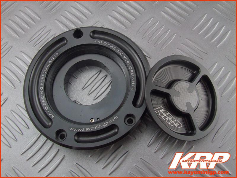 KRP-CNC Aluminium Keyless Fuel Cap with Carbon Fiber -Black for Kayo MiniGP MR150 MR250