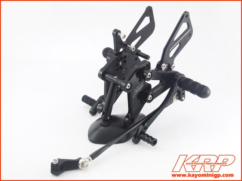 KRP Adjustable Rearsets for Kayo MR150 Minigp Black
