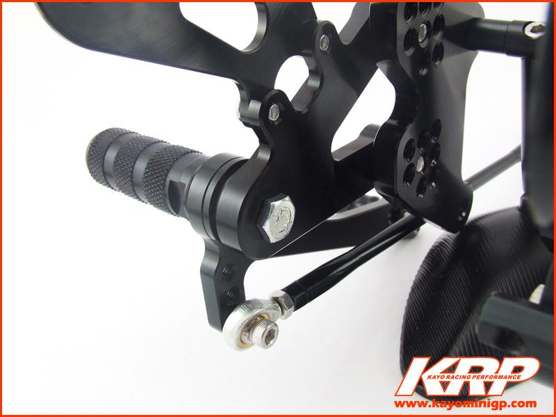 KRP Adjustable Rearsets for Kayo MR150 Minigp Black