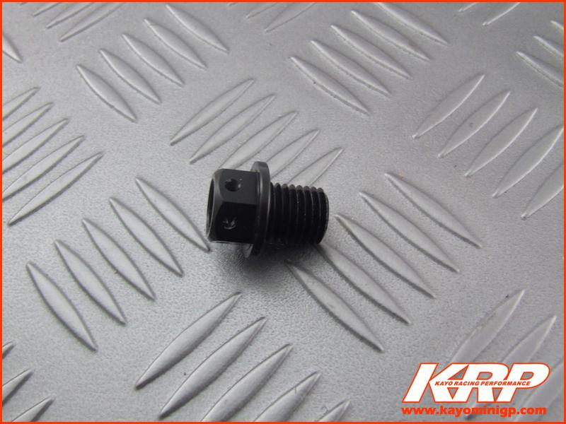 KRP-CNC Aluminium Oil Drain Bolt - Black for Kayo MiniGP MR150