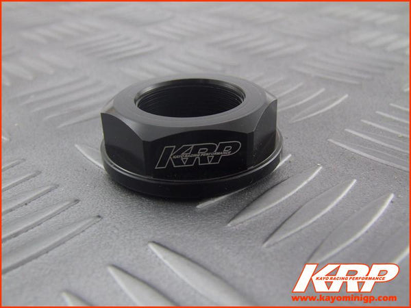 KRP-CNC Aluminium Steering Head Nut - Black for Kayo MiniGP MR150