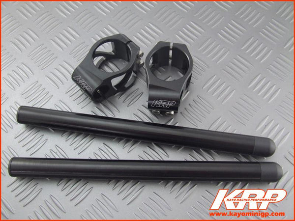KRP-CNC Clip On Handle Bars Black for Kayo MiniGP MR150 MR250