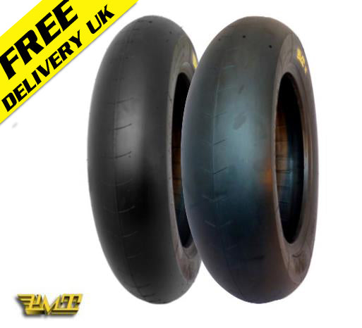 PMT 'R' Slick 12" TWIN PACK 100/90R12 Front & 120/80R12 Rear