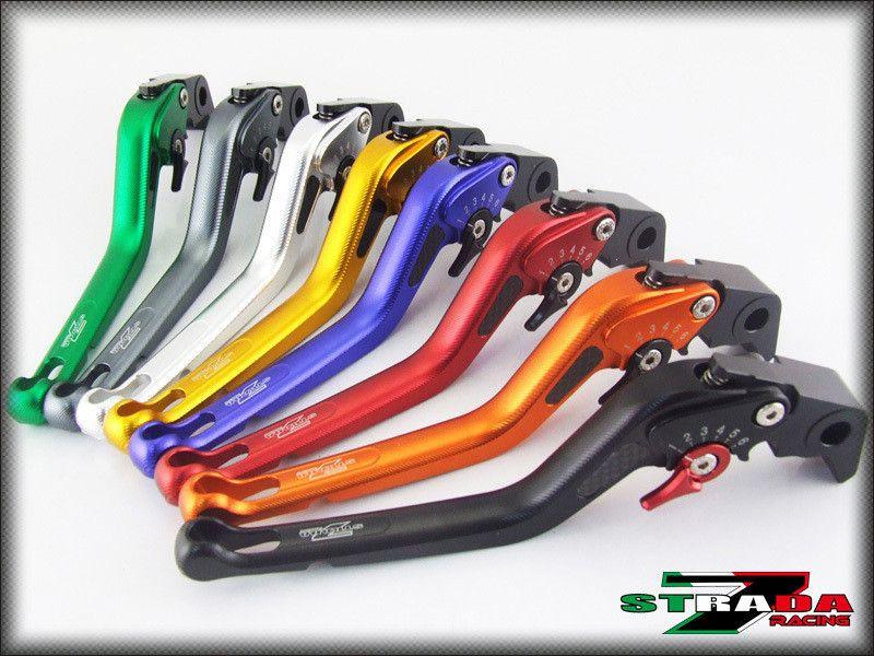 Strada 7 Racing 3D Long CNC Adjustable Levers with Carbon Fiber Inlay For Aprilia Motorcycles