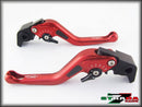 Strada 7 Racing 3D Short CNC Adjustable Levers with Carbon Fiber Inlay For Aprilia Motorcycles