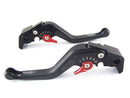 Strada 7 Racing 3D Short CNC Adjustable Brake and Clutch Levers with Carbon Fiber Inlay (8 Colours)